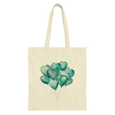 Heart Balloons Tote Bag, Watercolor Design, Cute Tote Bag, Everyday Bag, Shopping Bag, Gift for Her, Trendy Tote, Reusable Bag - Tawshia